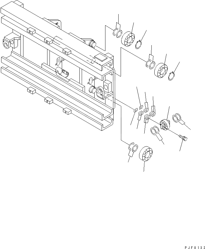 Схема запчастей Komatsu CBW254 - КРЕПЛЕНИЕ ОСНОВ. (РОЛИК) ДЛЯ ДВОЙН. МАЧТА (INDEPENDENT STROKE ТИП КРЕПЛЕНИЕ ОСНОВ.)