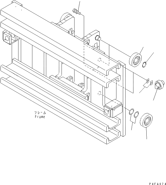 Схема запчастей Komatsu CBW459-1 - КРЕПЛЕНИЕ ОСНОВ. (РОЛИК) КРЕПЛЕНИЕ ОСНОВ.(INDEPENDENT STROKE ТИП)(ДЛЯ TFV МАЧТА)
