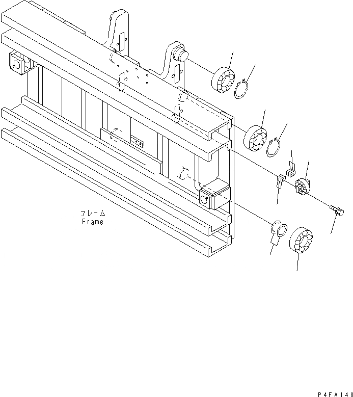 Схема запчастей Komatsu CBW5A1-1 - КРЕПЛЕНИЕ ОСНОВ. (РОЛИК) КРЕПЛЕНИЕ ОСНОВ.(INDEPENDENT STROKE ТИП)(ДЛЯ FV МАЧТА)