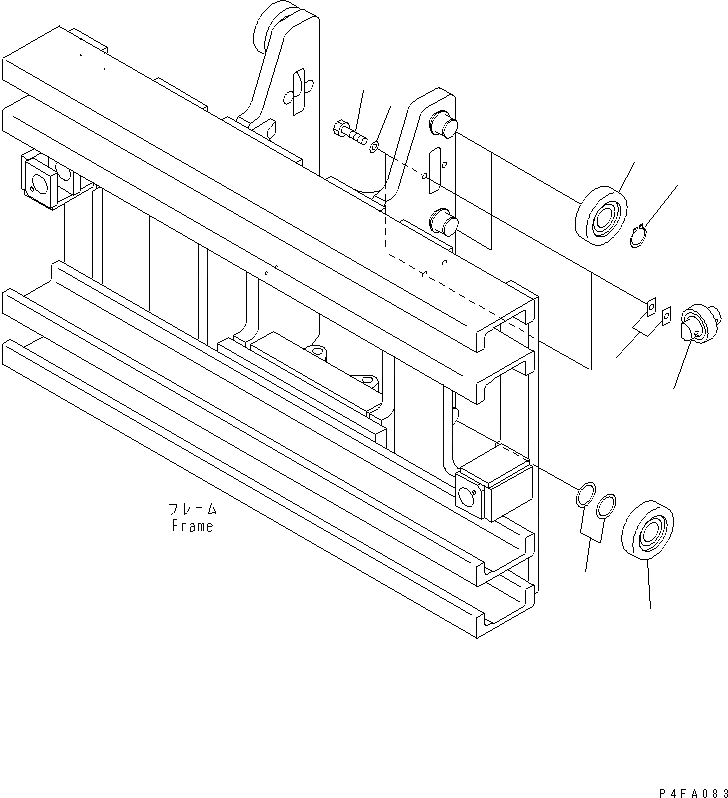 Схема запчастей Komatsu CBW5A1-1 - КРЕПЛЕНИЕ ОСНОВ. (РОЛИК) КРЕПЛЕНИЕ ОСНОВ.(INDEPENDENT STROKE ТИП)(ДЛЯ FFV ЦИЛИНДР МАЧТА)