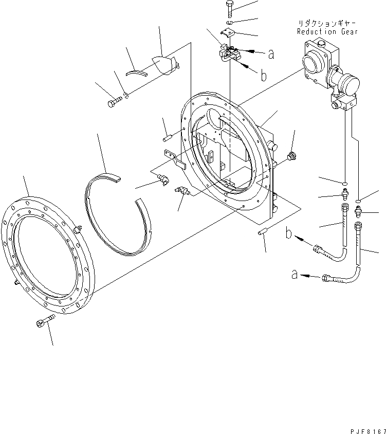 Схема запчастей Komatsu CDR158-2 - КРЕПЛЕНИЕ ОСНОВ. (BASIC ROTATOR) ДЛЯ ДВОЙН. МАЧТА (ВРАЩАЮЩ. ТИП КРЕПЛЕНИЕ ОСНОВ.)