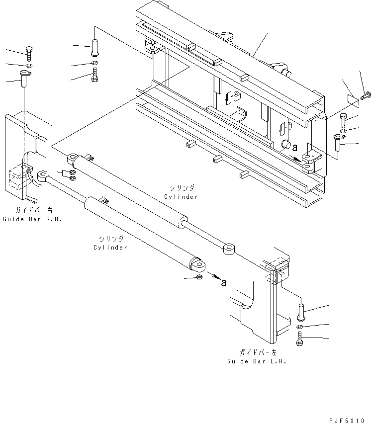 Схема запчастей Komatsu CDW253 - КРЕПЛЕНИЕ ОСНОВ. (РАМА) ДЛЯ ДВОЙН. МАЧТА (INDEPENDENT STROKE ТИП КРЕПЛЕНИЕ ОСНОВ.)