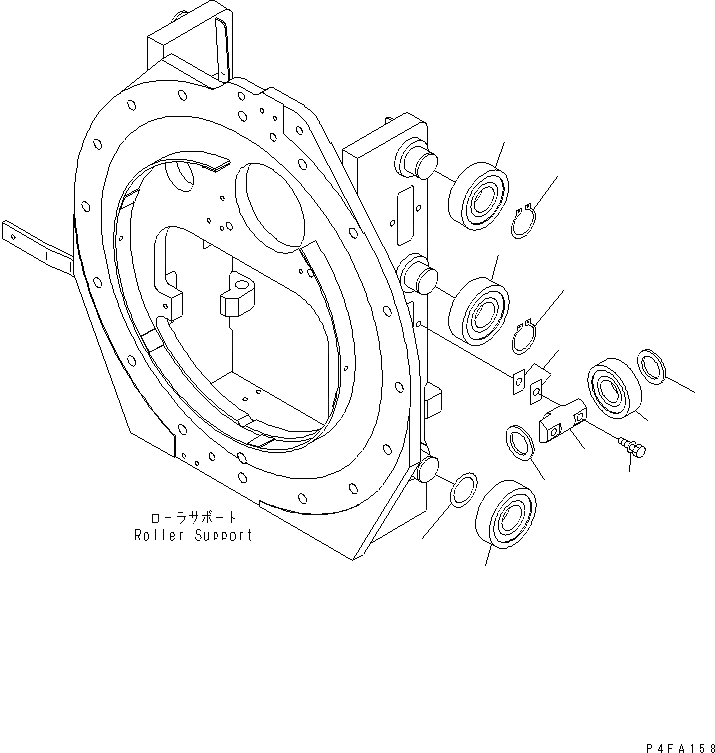 Схема запчастей Komatsu CFR409-1 - КРЕПЛЕНИЕ ОСНОВ. (РОЛИК) ВИЛЫ КРЕПЛЕНИЕ(ВРАЩАЮЩ. ТИП)(ДЛЯ FV МАЧТА)
