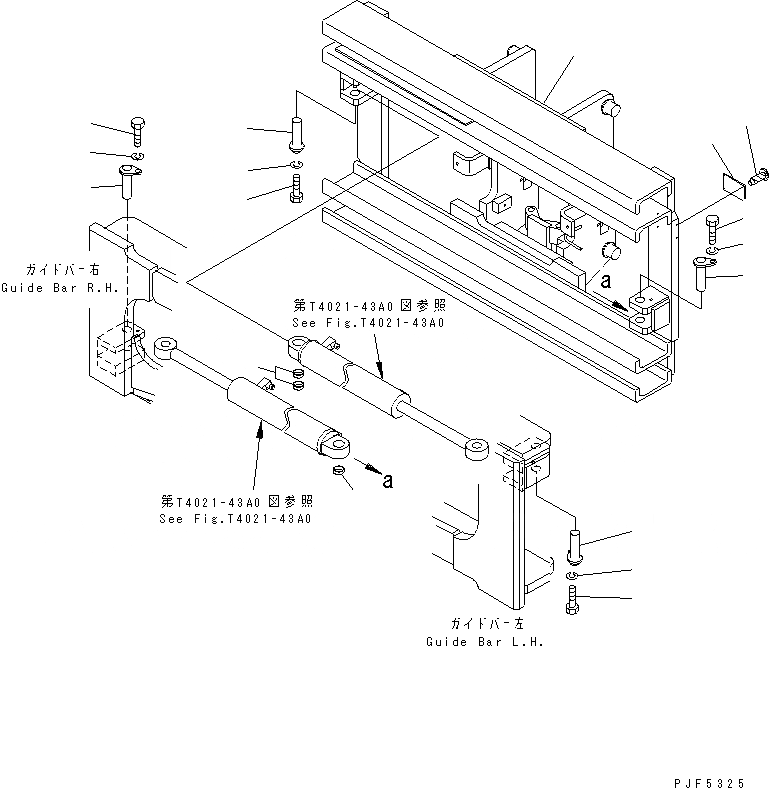 Схема запчастей Komatsu CFS253 - КРЕПЛЕНИЕ ОСНОВ. (РАМА) ДЛЯ TFV МАЧТА (SHIFT ТИП КРЕПЛЕНИЕ ОСНОВ.)