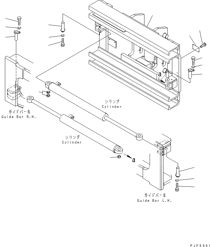 Схема запчастей Komatsu CFW157-2 - КРЕПЛЕНИЕ ОСНОВ. (РАМА) ДЛЯ TFV МАЧТА (INDEPENDENT STROKE ТИП КРЕПЛЕНИЕ ОСНОВ.)
