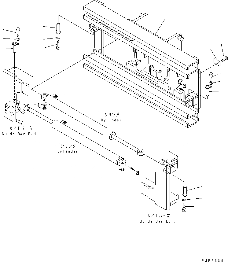 Схема запчастей Komatsu CFW253 - КРЕПЛЕНИЕ ОСНОВ. (РАМА) ДЛЯ FFV МАЧТА (INDEPENDENT STROKE ТИП КРЕПЛЕНИЕ ОСНОВ.)