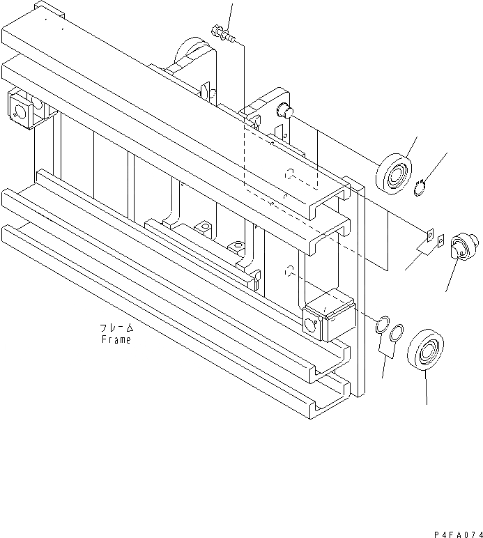 Схема запчастей Komatsu CMS409-1 - КРЕПЛЕНИЕ ОСНОВ. (GUIDE) КРЕПЛЕНИЕ ОСНОВ.(SHIFT ТИП)(ДЛЯ TFV МАЧТА)