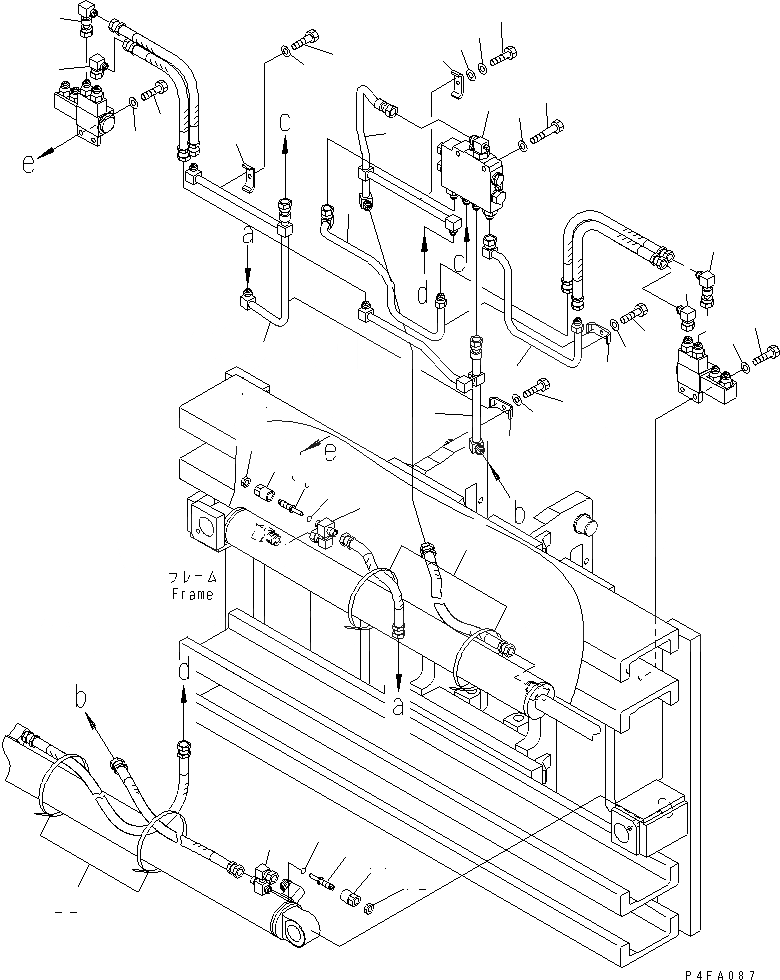 Схема запчастей Komatsu CMS459-1 - КРЕПЛЕНИЕ ОСНОВ. COMMON ЧАСТИ (ГИДРОЛИНИЯ) КРЕПЛЕНИЕ ОСНОВ.(SHIFT ТИП)(ДЛЯ FFV МАЧТА)