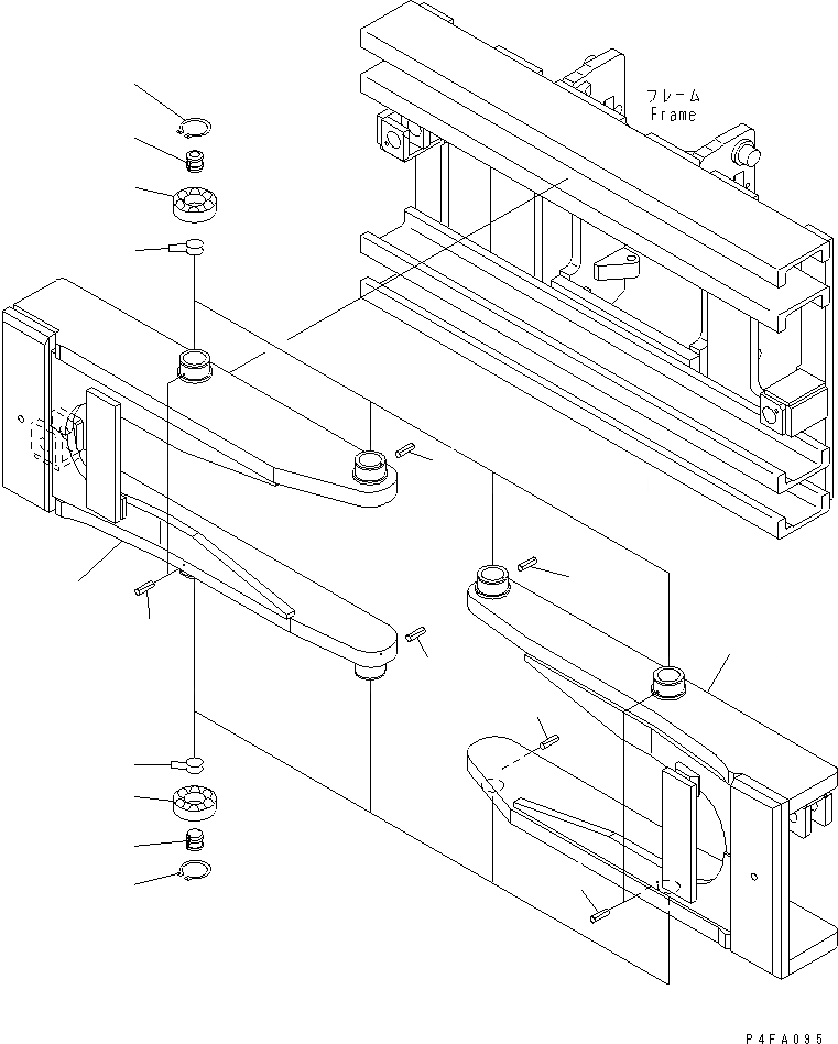Схема запчастей Komatsu CMW409-1 - КРЕПЛЕНИЕ ОСНОВ. (GUIDE) КРЕПЛЕНИЕ ОСНОВ.(INDEPENDENT STROKE ТИП)(ДЛЯ FFV ЦИЛИНДР МАЧТА)