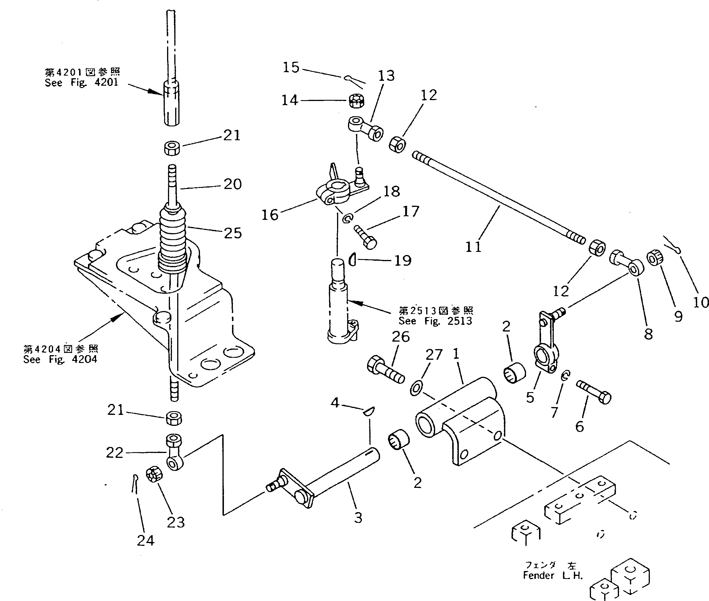 Схема запчастей Komatsu D135A-1 - УПРАВЛ-Е ТРАНСМИССИЕЙ МЕХАНИЗМ (/) СИСТЕМА УПРАВЛЕНИЯ