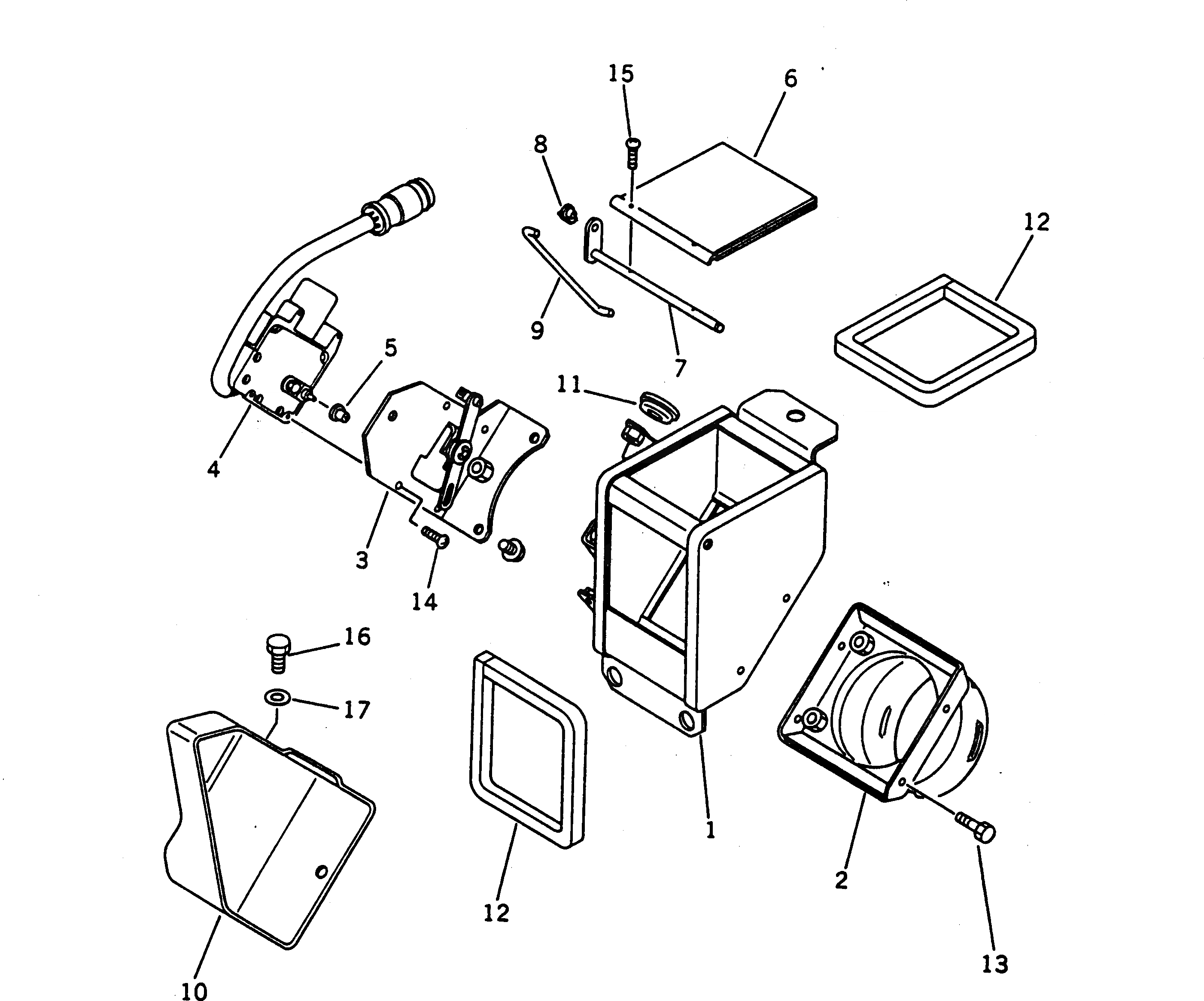 Схема запчастей Komatsu D135A-1 - РАСПРЕДЕЛИТЕЛЬ. (/) ЧАСТИ КОРПУСА