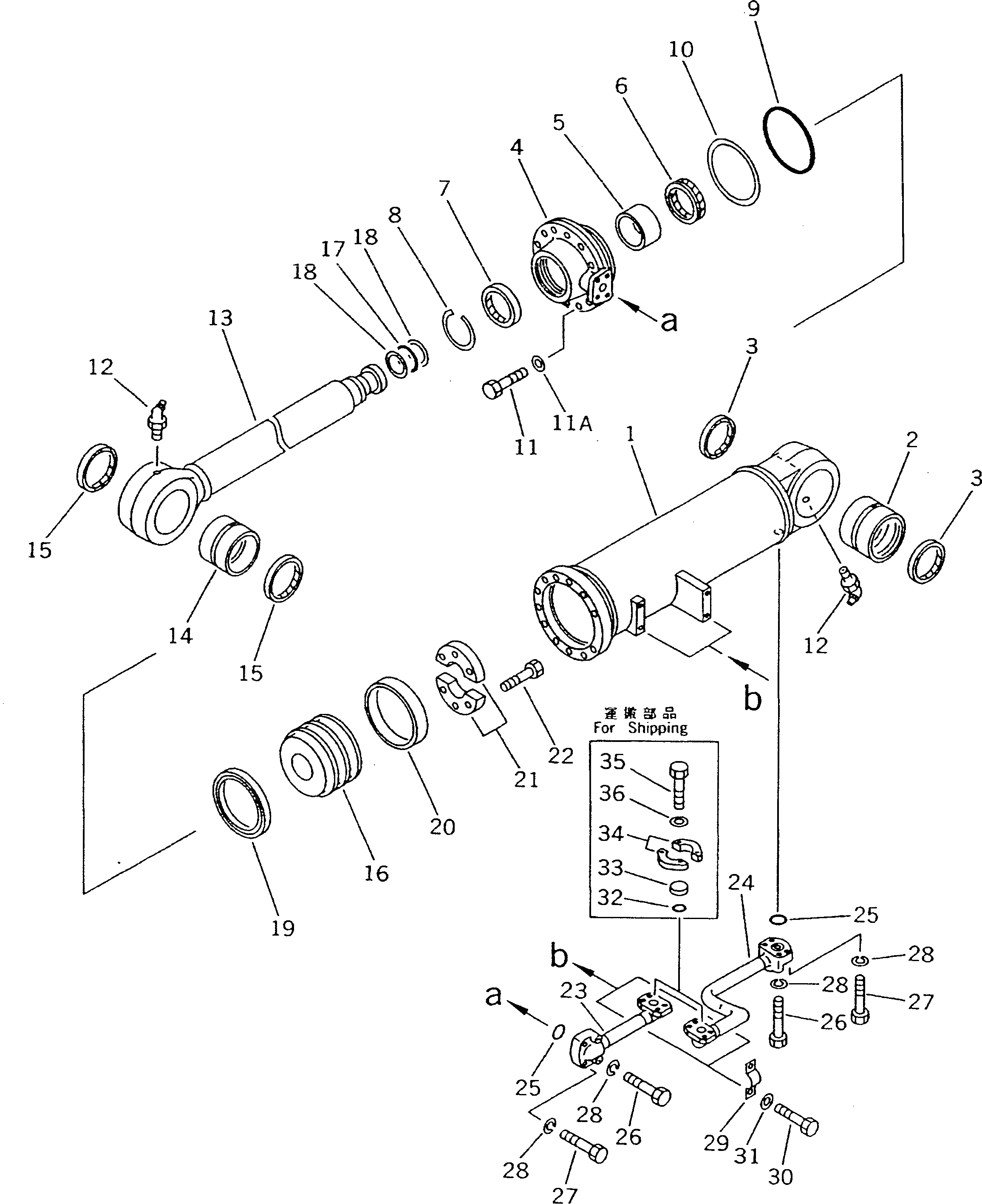 Схема запчастей Komatsu D135A-1 - РЫХЛИТЕЛЬ ГИДРОЦИЛИНДР ПОДЪЕМА РАБОЧЕЕ ОБОРУДОВАНИЕ
