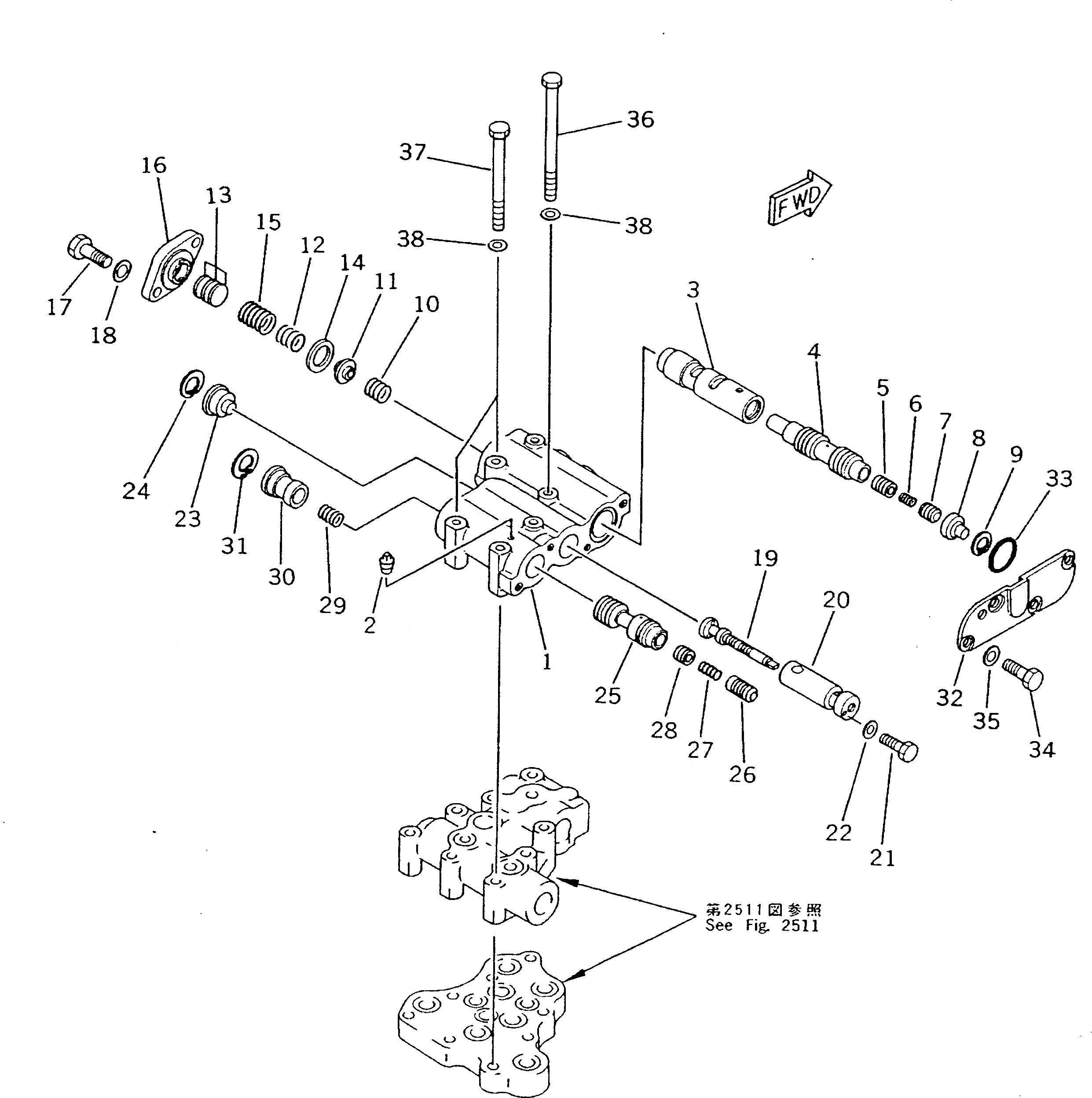 Схема запчастей Komatsu D135A-2 - КЛАПАН ТРАНСМИССИИ (/) ГТР CONVERTOR¤ТРАНСМИССИЯ¤ РУЛЕВ. УПРАВЛЕНИЕ И КОНЕЧНАЯ ПЕРЕДАЧА