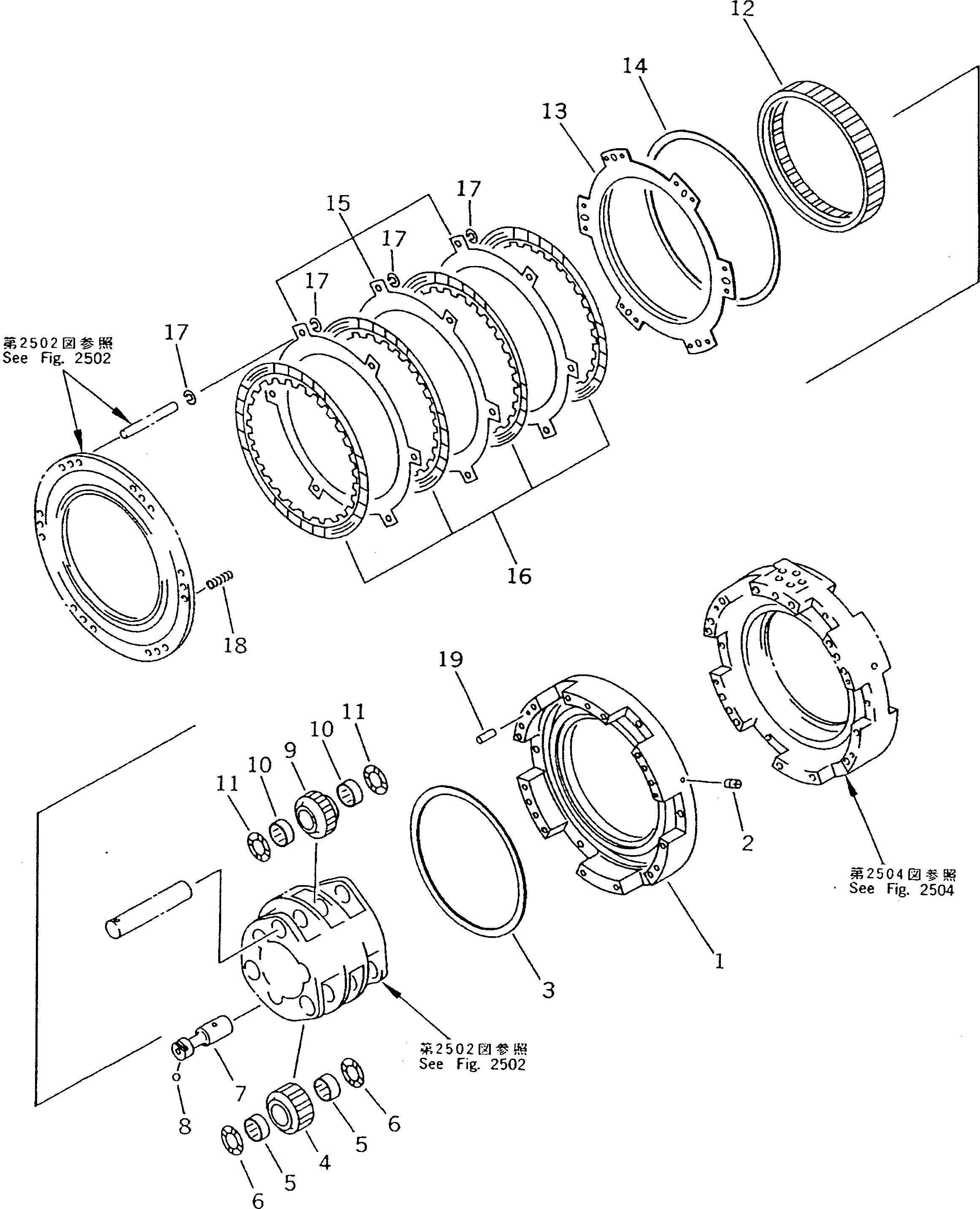 Схема запчастей Komatsu D135A-2 - ТРАНСМИССИЯ (/) РЕВЕРС МУФТА ГТР CONVERTOR¤ТРАНСМИССИЯ¤ РУЛЕВ. УПРАВЛЕНИЕ И КОНЕЧНАЯ ПЕРЕДАЧА
