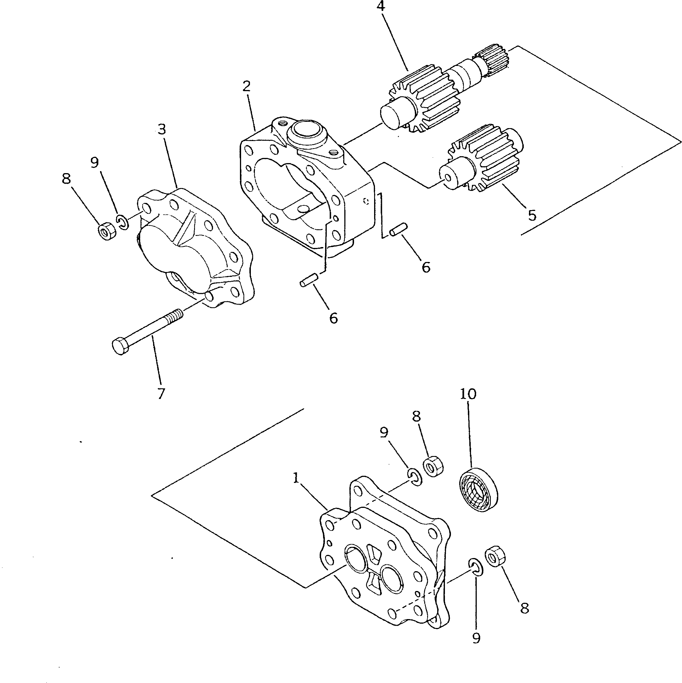 Схема запчастей Komatsu D135A-2 - НАСОС РУЛЕВ. УПРАВЛ-Я СИСТЕМА УПРАВЛЕНИЯ
