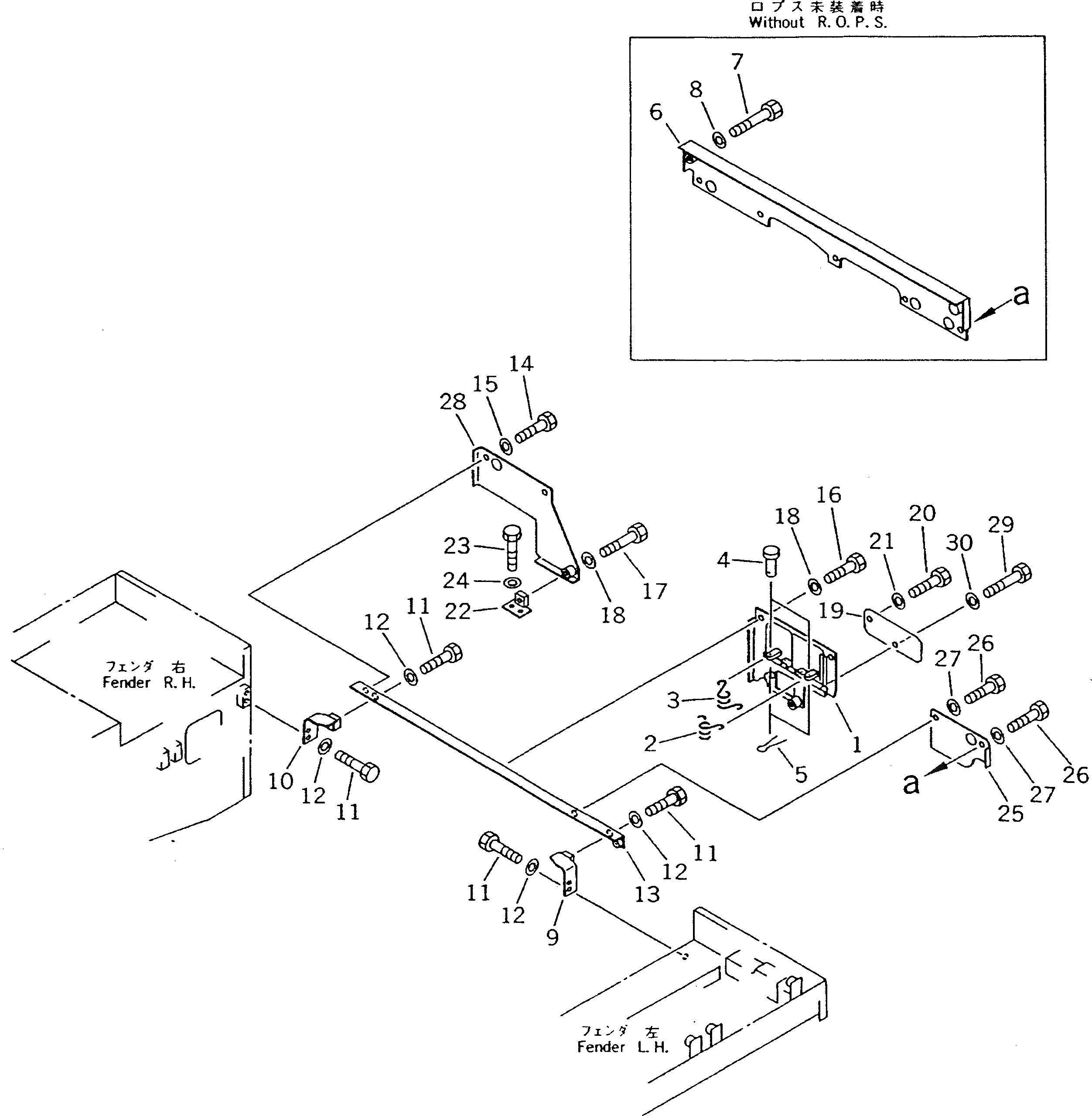 Схема запчастей Komatsu D135A-2 - ЗАДН. КРЫШКА ЧАСТИ КОРПУСА