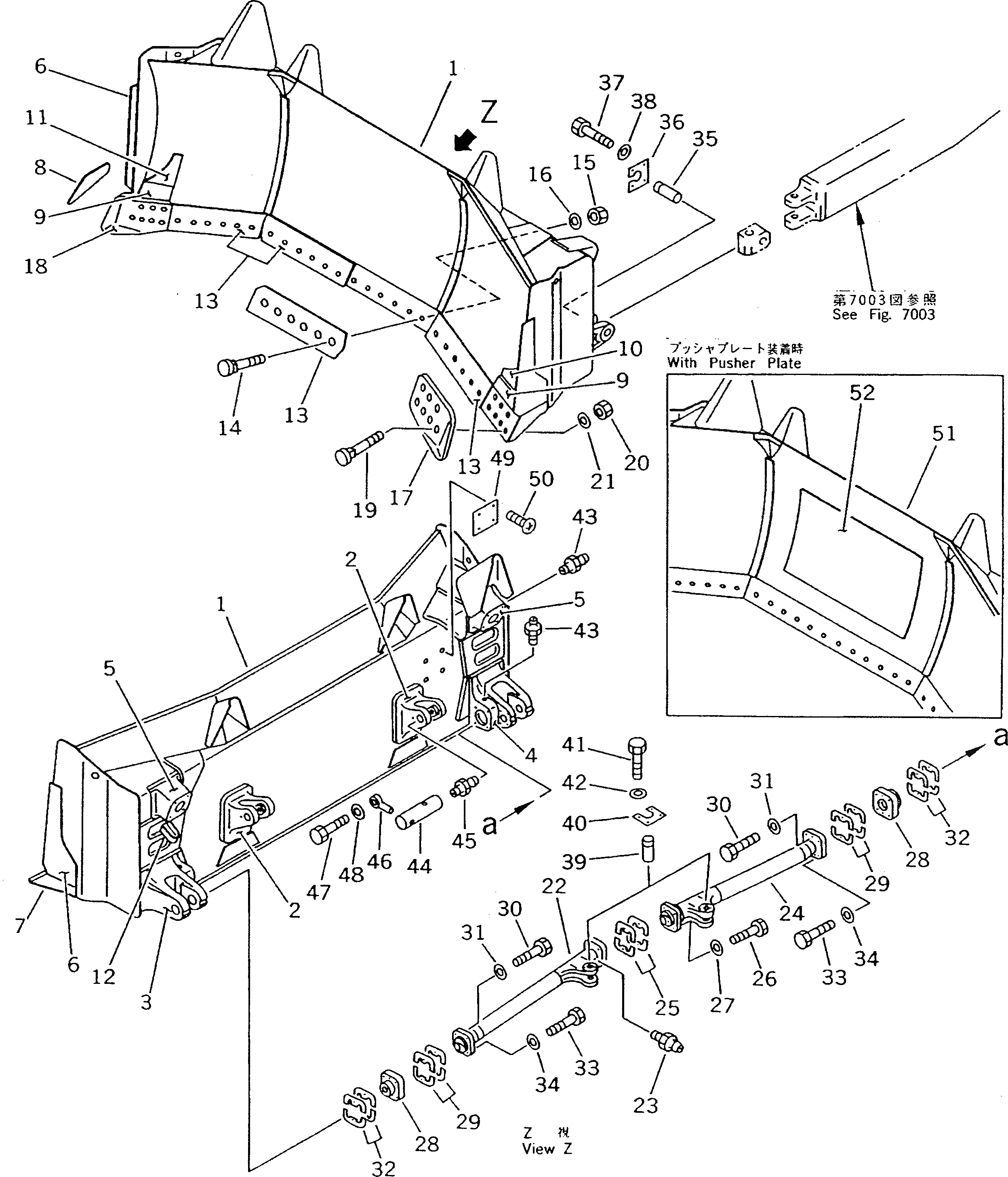 Схема запчастей Komatsu D135A-2 - ПРЯМ. ОТВАЛ СФЕРИЧ. ОТВАЛ РАБОЧЕЕ ОБОРУДОВАНИЕ