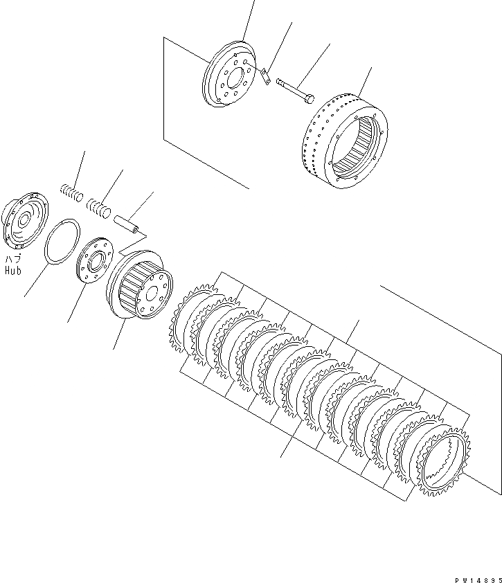 Схема запчастей Komatsu D155A-2A - БОРТОВ. ФРИКЦИОН СИЛОВАЯ ПЕРЕДАЧА И КОНЕЧНАЯ ПЕРЕДАЧА