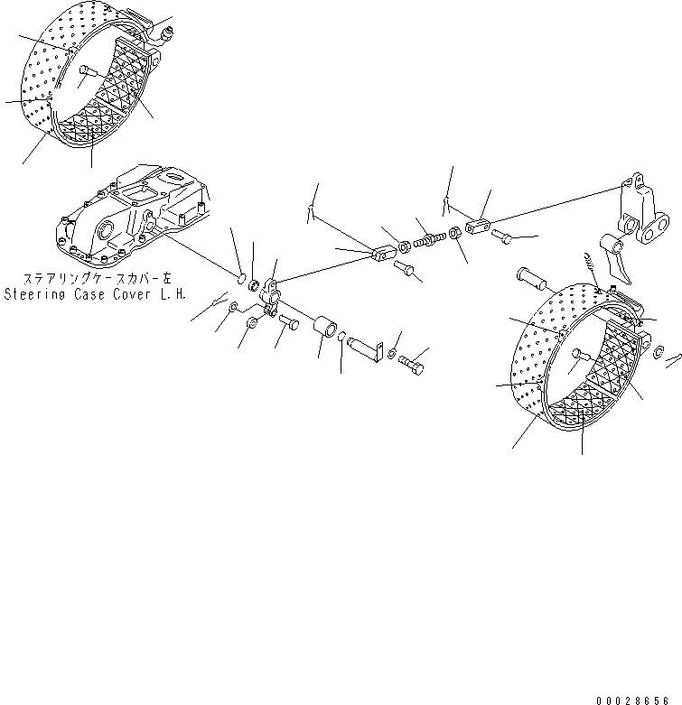 Схема запчастей Komatsu D155A-2A - ТОРМОЗНАЯ ЛЕНТА И МЕХАНИЗМ СИЛОВАЯ ПЕРЕДАЧА И КОНЕЧНАЯ ПЕРЕДАЧА