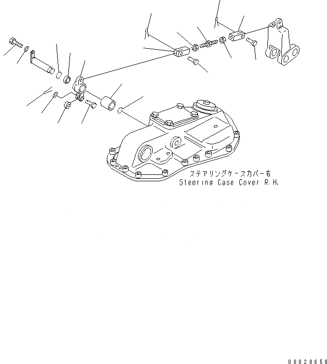 Схема запчастей Komatsu D155A-2A - ТОРМОЗ. КОЖУХ (ПРАВ.) СИЛОВАЯ ПЕРЕДАЧА И КОНЕЧНАЯ ПЕРЕДАЧА