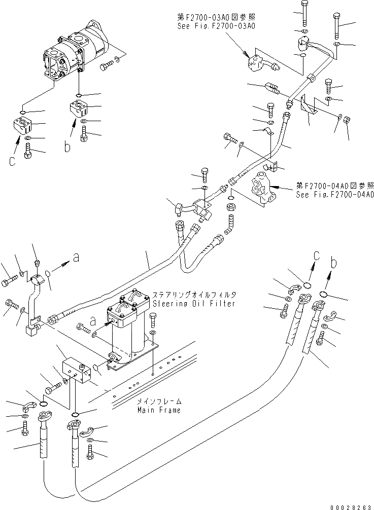 Схема запчастей Komatsu D155A-2A - ГИДРАВЛИКА РУЛ. УПРАВЛЕНИЯ (/) СИЛОВАЯ ПЕРЕДАЧА И КОНЕЧНАЯ ПЕРЕДАЧА