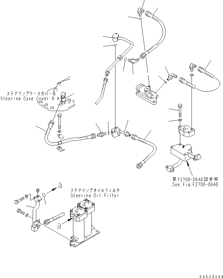 Схема запчастей Komatsu D155A-2A - ЛИНИИ МАСЛООХЛАДИТЕЛЯ СИЛОВАЯ ПЕРЕДАЧА И КОНЕЧНАЯ ПЕРЕДАЧА