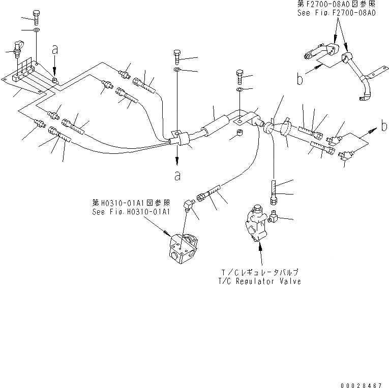 Схема запчастей Komatsu D155A-2A - PM CLINIC ТРУБЫ(№7-) СИЛОВАЯ ПЕРЕДАЧА И КОНЕЧНАЯ ПЕРЕДАЧА