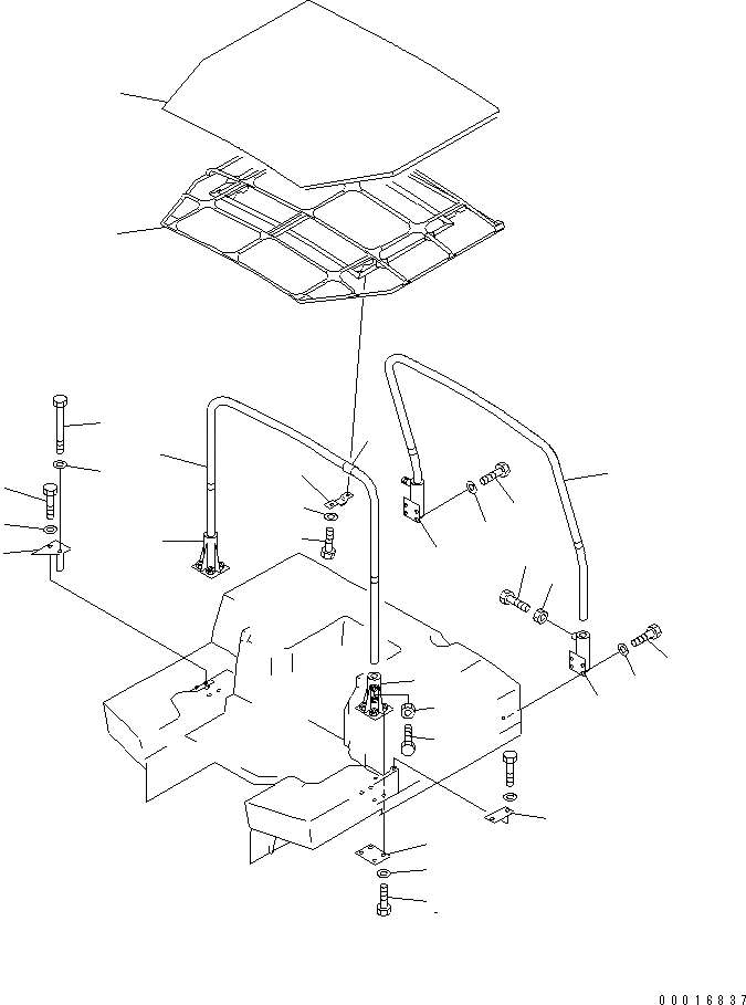 Схема запчастей Komatsu D155A-2A - НАВЕС КАБИНА ОПЕРАТОРА И СИСТЕМА УПРАВЛЕНИЯ