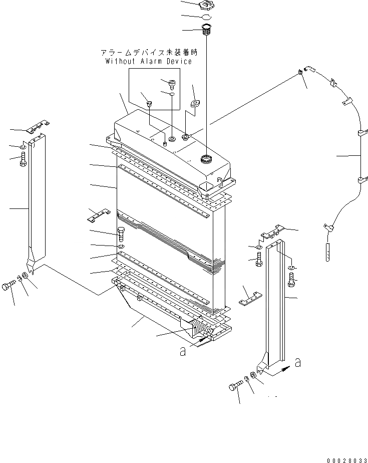 Схема запчастей Komatsu D155A-2A - РАДИАТОР(№7-) ЧАСТИ КОРПУСА