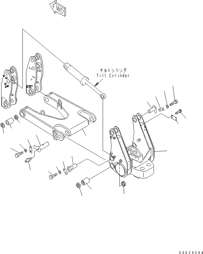 Схема запчастей Komatsu D155A-2A - РЫХЛИТЕЛЬ РУКОЯТЬ И BEAM (ГИГАНТСК. РЫХЛИТ) РАБОЧЕЕ ОБОРУДОВАНИЕ