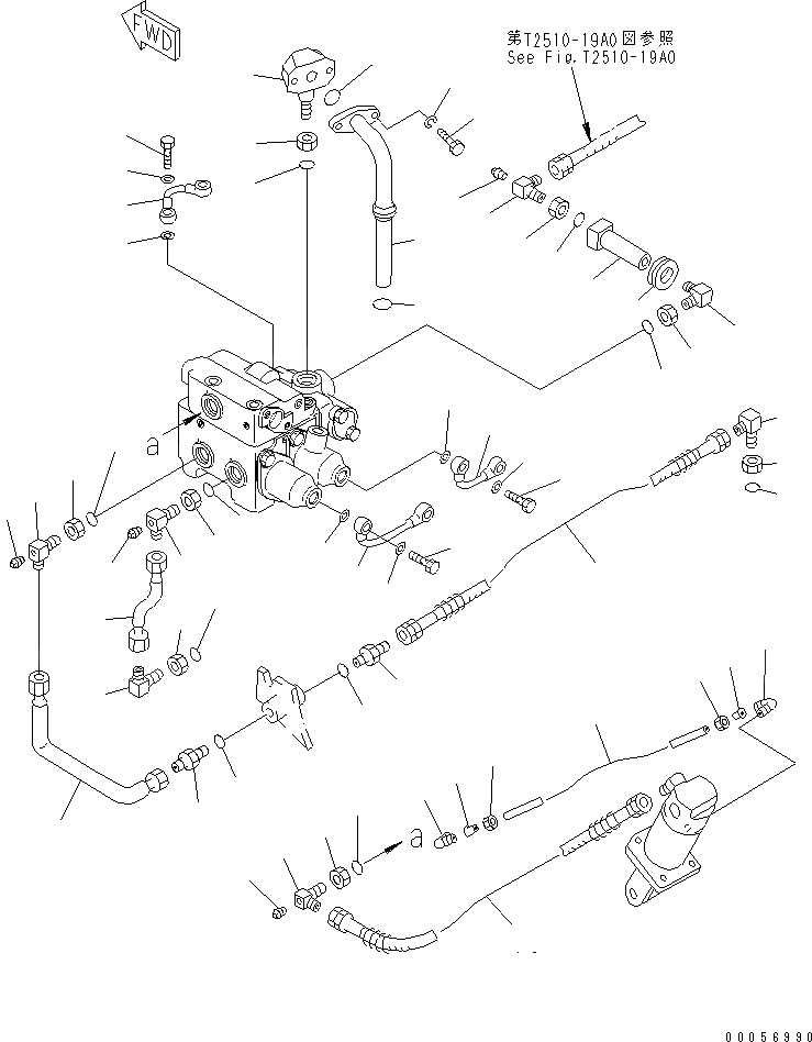 Схема запчастей Komatsu D155A-2A - ГИДРОЛИНИЯ ЛЕБЕДКИ (ДЛЯ ТЯГОВ. ЛЕБЕДКИ) РАБОЧЕЕ ОБОРУДОВАНИЕ