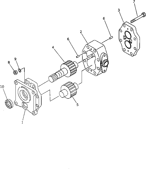 Схема запчастей Komatsu D155A-2A - НАСОС ТРАНСМИССИИ ОСНОВН. КОМПОНЕНТЫ И РЕМКОМПЛЕКТЫ