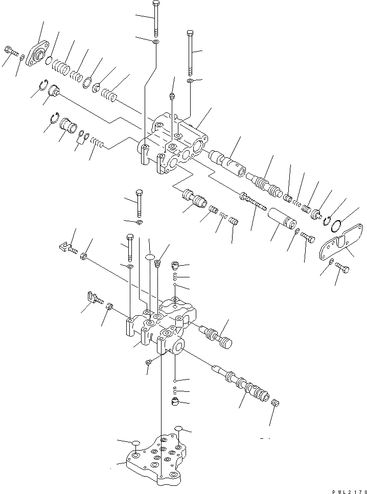 Схема запчастей Komatsu D155A-2A - КЛАПАН ТРАНСМИССИИ СИЛОВАЯ ПЕРЕДАЧА И КОНЕЧНАЯ ПЕРЕДАЧА