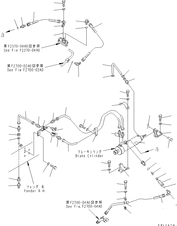 Схема запчастей Komatsu D155A-2A - ТОРМОЗНАЯ ГИДРОЛИНИЯ (С ВСПОМОГ. СИСТ. ТОРМОЗНОГО МЕХ-МА) СИЛОВАЯ ПЕРЕДАЧА И КОНЕЧНАЯ ПЕРЕДАЧА