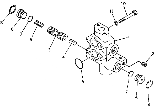 Схема запчастей Komatsu D155A-2A - ОСНОВН. РАЗГРУЗ. КЛАПАН СИЛОВАЯ ПЕРЕДАЧА И КОНЕЧНАЯ ПЕРЕДАЧА