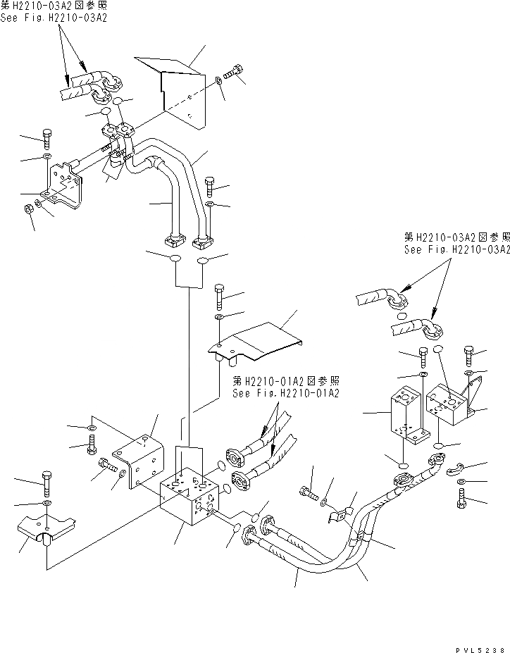 Схема запчастей Komatsu D155A-2A - ГИДРОЛИНИЯ (БАК - ГИДРОЦИЛИНДР ПОДЪЕМА) (/) (ДЛЯ ШЛАКОВОЕ. ПР-ВО) ГИДРАВЛИКА