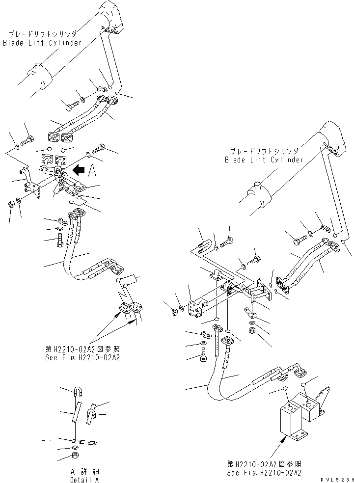 Схема запчастей Komatsu D155A-2A - ГИДРОЛИНИЯ (БАК - ГИДРОЦИЛИНДР ПОДЪЕМА) (/) (ДЛЯ ШЛАКОВОЕ. ПР-ВО) ГИДРАВЛИКА