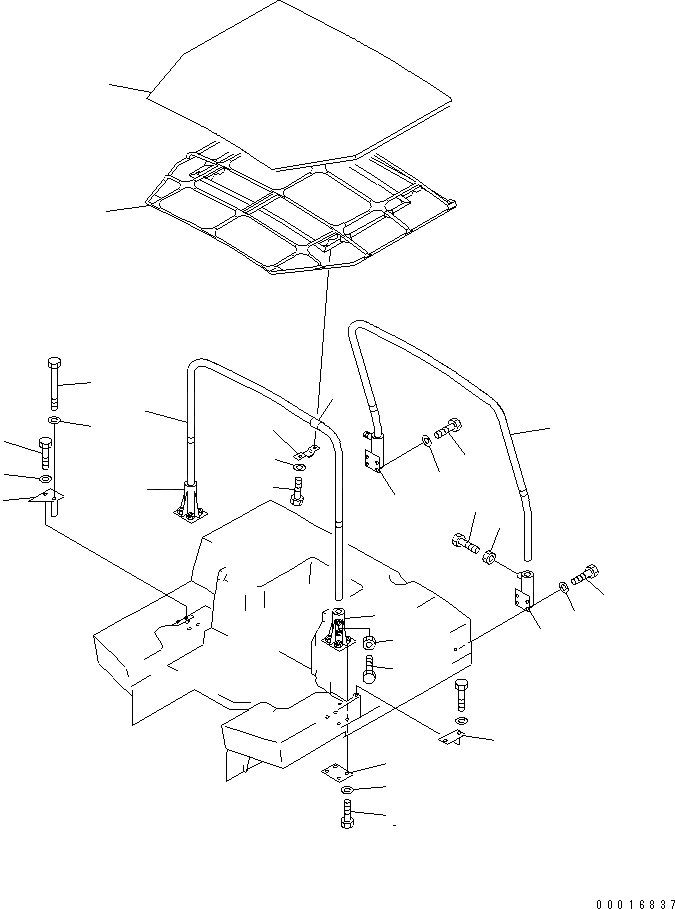 Схема запчастей Komatsu D155A-2A - НАВЕС КАБИНА ОПЕРАТОРА И СИСТЕМА УПРАВЛЕНИЯ