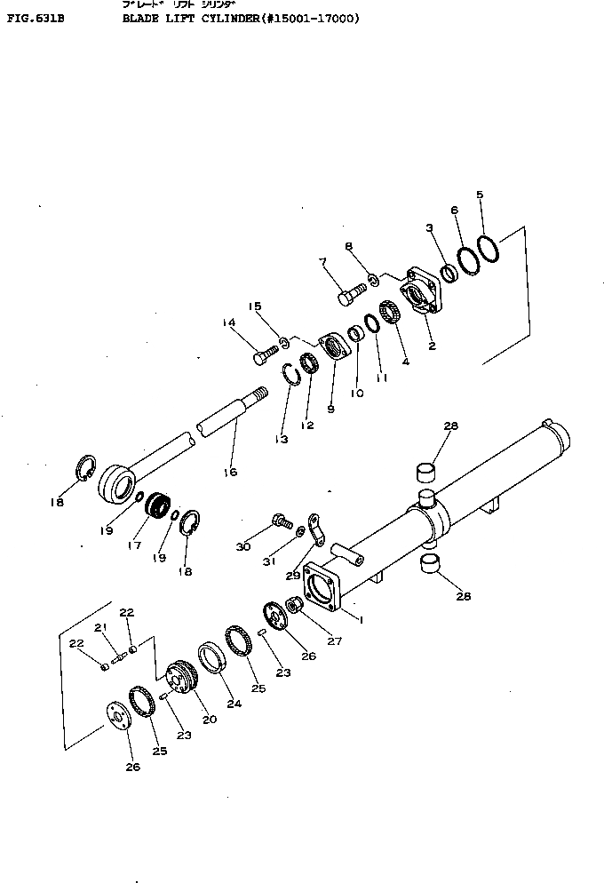 Схема запчастей Komatsu D155A-1 - ЦИЛИНДР ПОДЪЕМА ОТВАЛА(№-7) УПРАВЛ-Е РАБОЧИМ ОБОРУДОВАНИЕМ