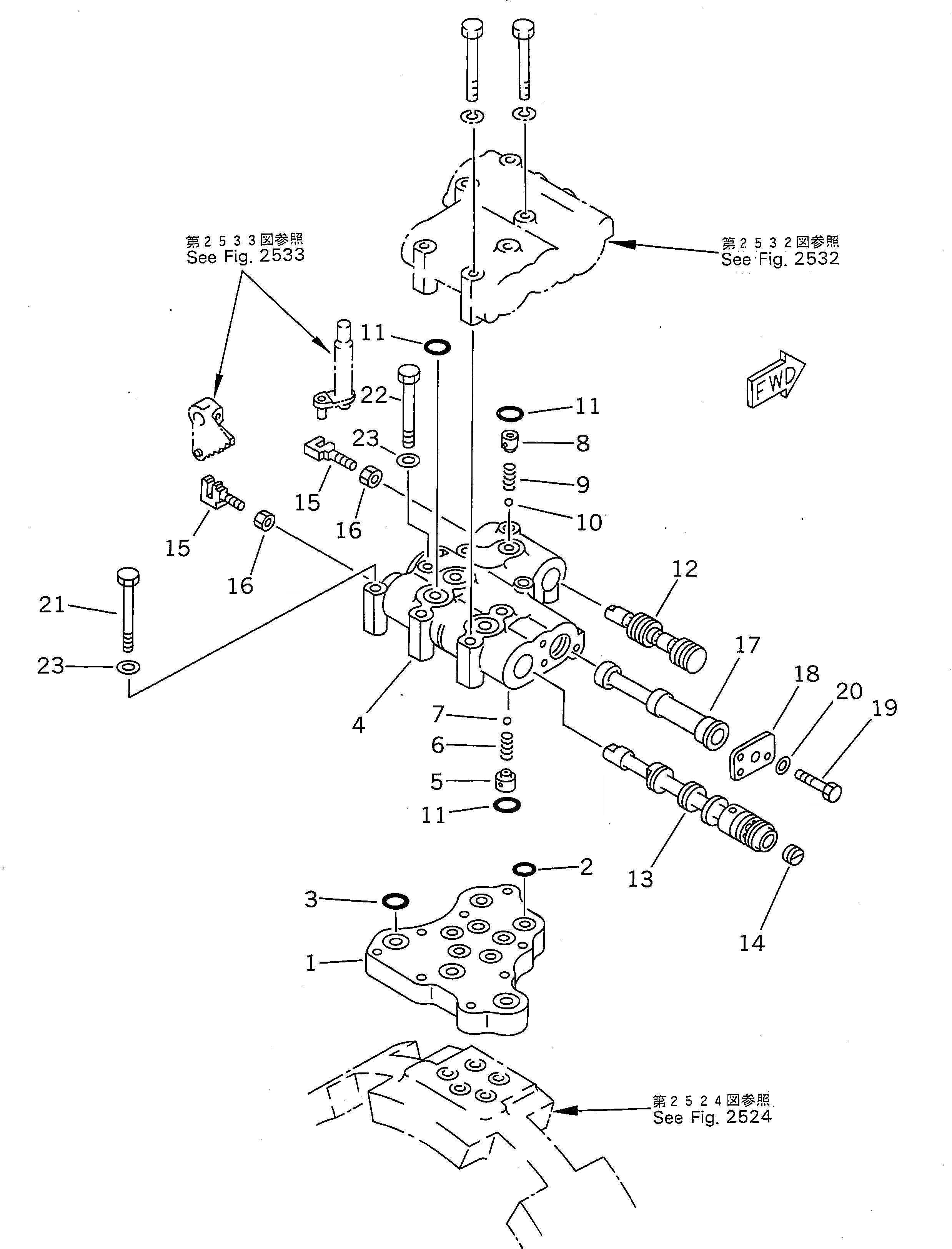 Схема запчастей Komatsu D155A-2 - КЛАПАН ТРАНСМИССИИ (/) (ШУМОПОДАВЛ. СПЕЦ-Я ДЛЯ EC)(№-(9)) ГТР CONVERTOR¤ТРАНСМИССИЯ¤ РУЛЕВ. УПРАВЛЕНИЕ И КОНЕЧНАЯ ПЕРЕДАЧА