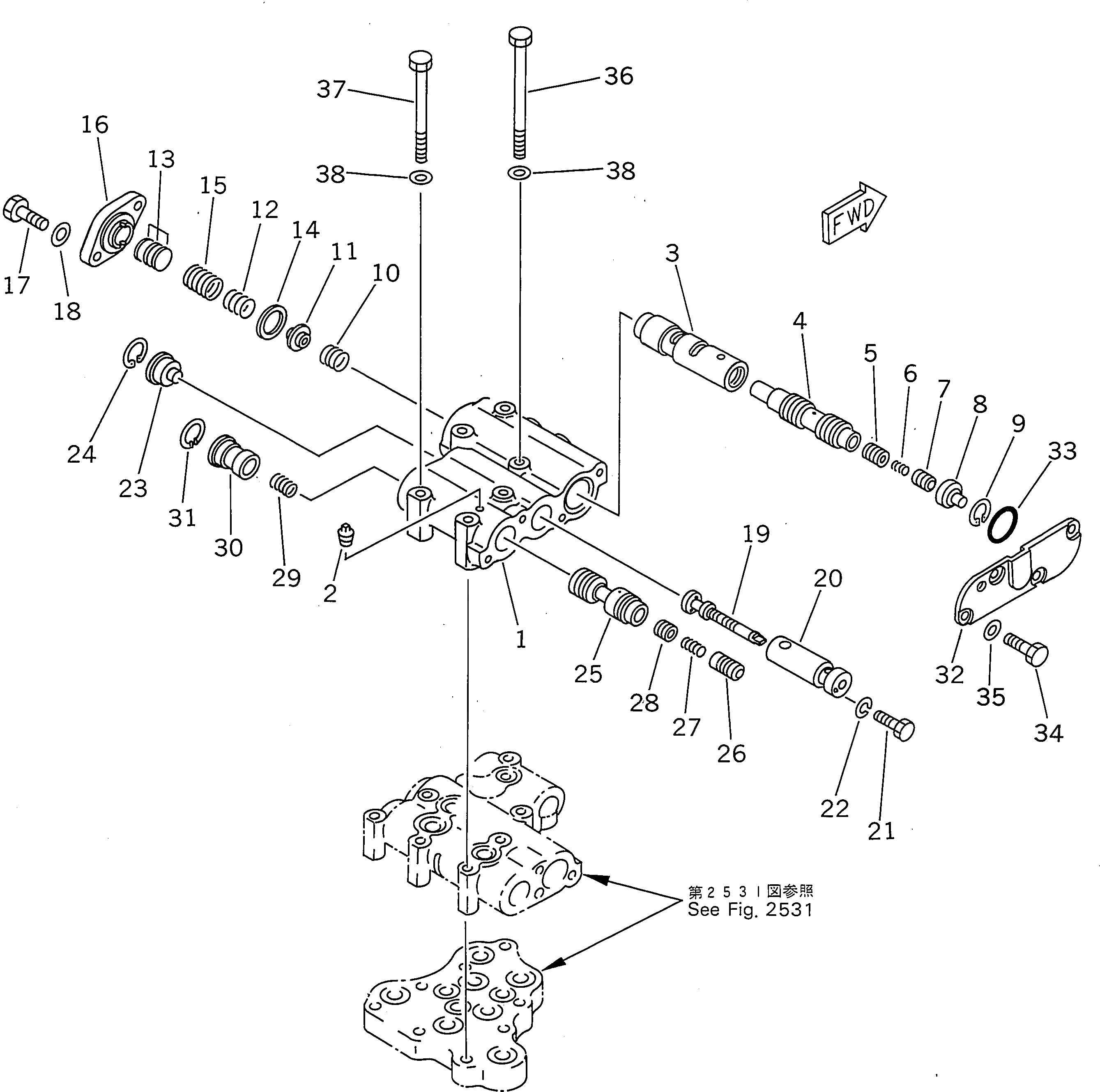 Схема запчастей Komatsu D155A-2 - КЛАПАН ТРАНСМИССИИ (/) (ШУМОПОДАВЛ. СПЕЦ-Я ДЛЯ EC)(№-(9)) ГТР CONVERTOR¤ТРАНСМИССИЯ¤ РУЛЕВ. УПРАВЛЕНИЕ И КОНЕЧНАЯ ПЕРЕДАЧА