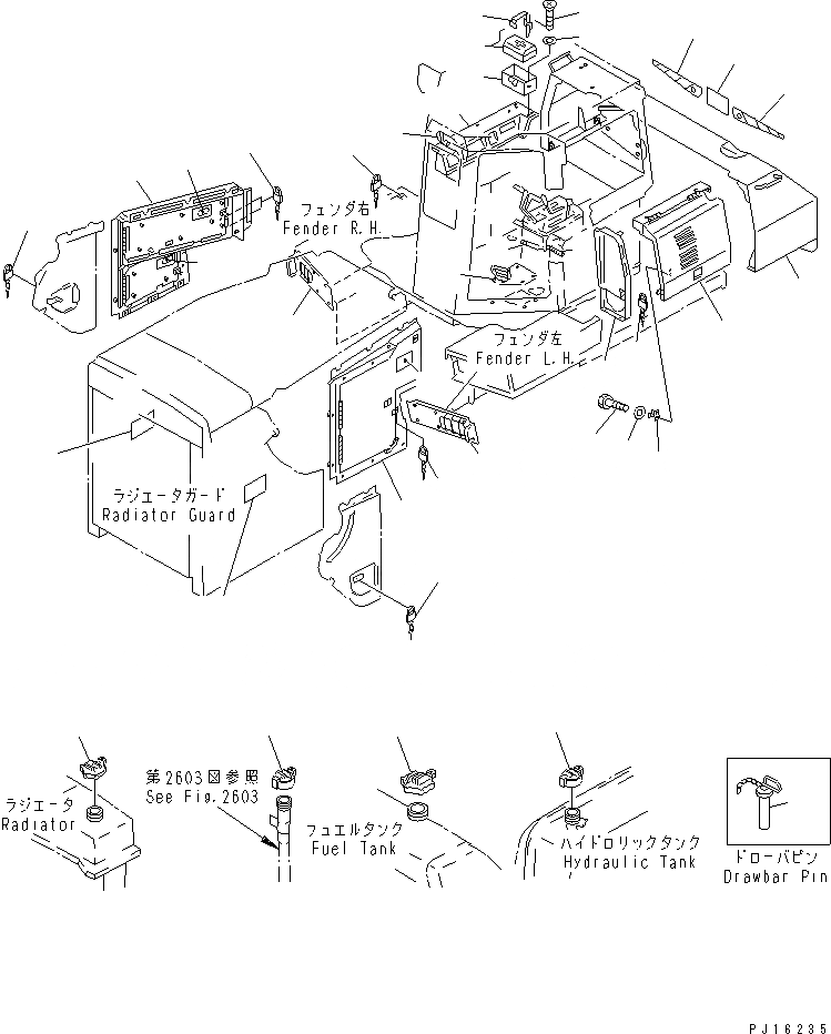 Схема запчастей Komatsu D155A-2 - ЗАЩИТА ОТ ВАНДАЛИЗМА И БЕЗОПАСН. ЧАСТИ (ДЛЯ СТРАН ЕСКАНАТAN СПЕЦ-Я.) МАРКИРОВКА¤ ИНСТРУМЕНТ И РЕМКОМПЛЕКТЫ
