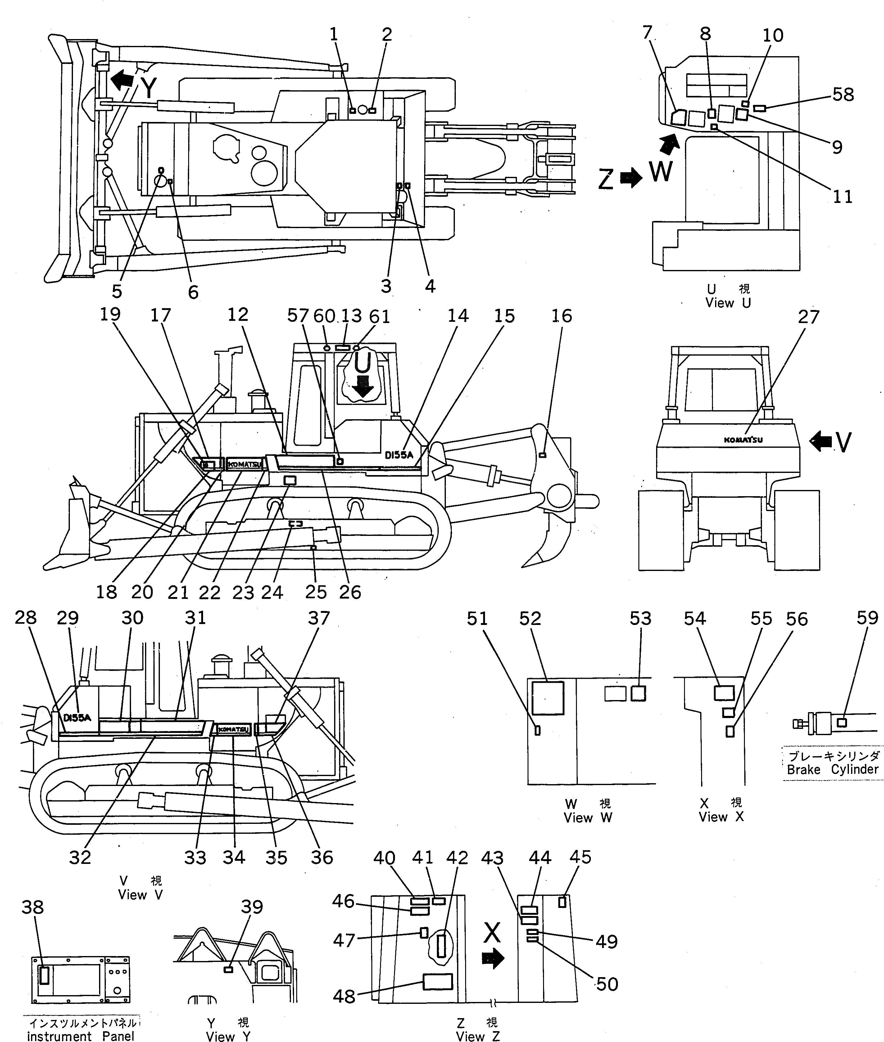 Схема запчастей Komatsu D155A-2 - МАРКИРОВКА (ФРАНЦИЯ)(№98-) МАРКИРОВКА¤ ИНСТРУМЕНТ И РЕМКОМПЛЕКТЫ