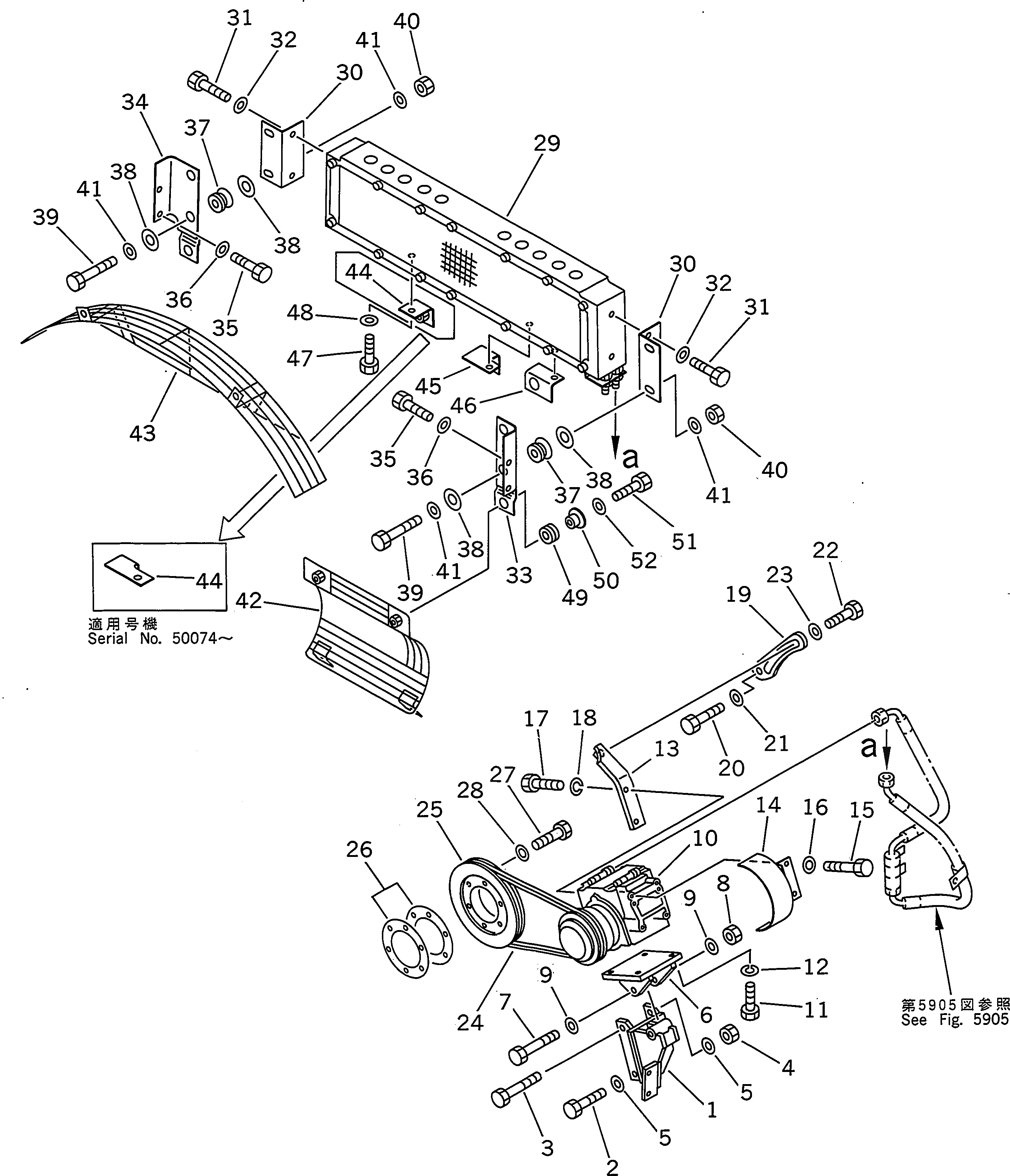 Схема запчастей Komatsu D155A-2 - КОМПОНЕНТЫ КОМПРЕССОРА(№-7) ЧАСТИ КОРПУСА