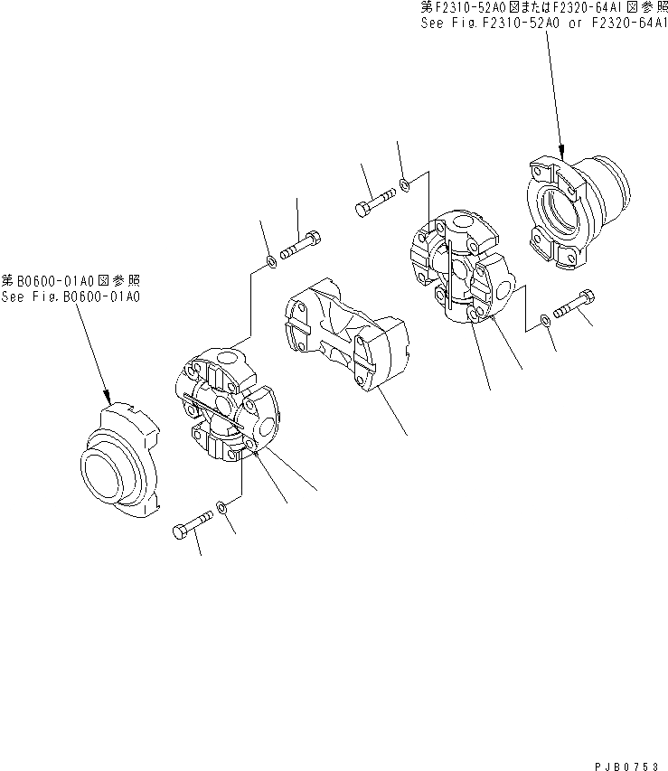 Схема запчастей Komatsu D155A-3 - КРЕСТОВИНА СИЛОВАЯ ПЕРЕДАЧА И КОНЕЧНАЯ ПЕРЕДАЧА