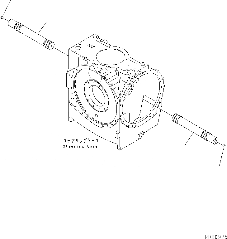 Схема запчастей Komatsu D155A-3 - ГИДРОТРАНСФОРМАТОР ВАЛ СИЛОВАЯ ПЕРЕДАЧА И КОНЕЧНАЯ ПЕРЕДАЧА