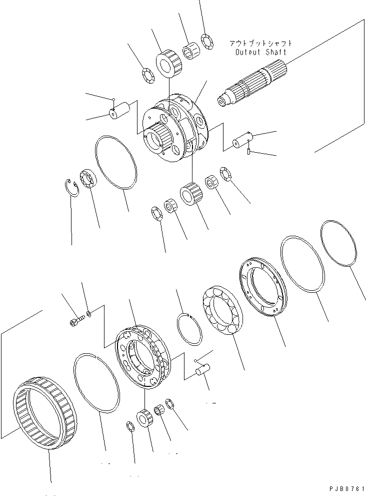 Схема запчастей Komatsu D155A-3 - ТРАНСМИССИЯ (1¤2¤ И 3 НЕСУЩИЙ ЭЛЕМЕНТ) СИЛОВАЯ ПЕРЕДАЧА И КОНЕЧНАЯ ПЕРЕДАЧА