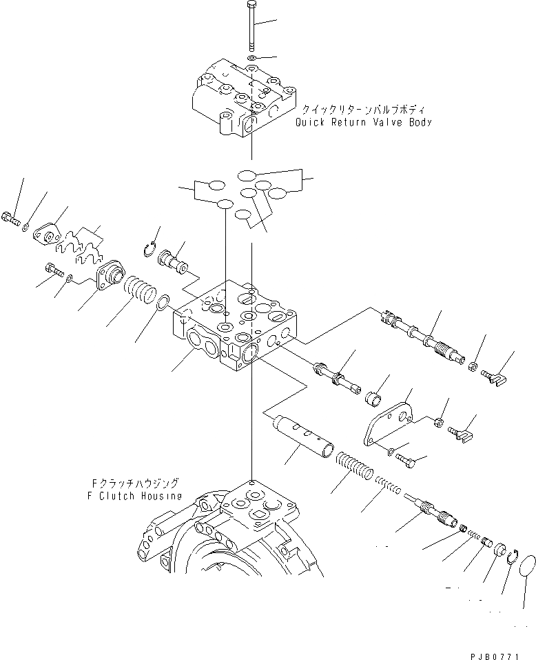 Схема запчастей Komatsu D155A-3 - ТРАНСМИССИЯ (MODULATING КЛАПАН)(№-(7)) СИЛОВАЯ ПЕРЕДАЧА И КОНЕЧНАЯ ПЕРЕДАЧА