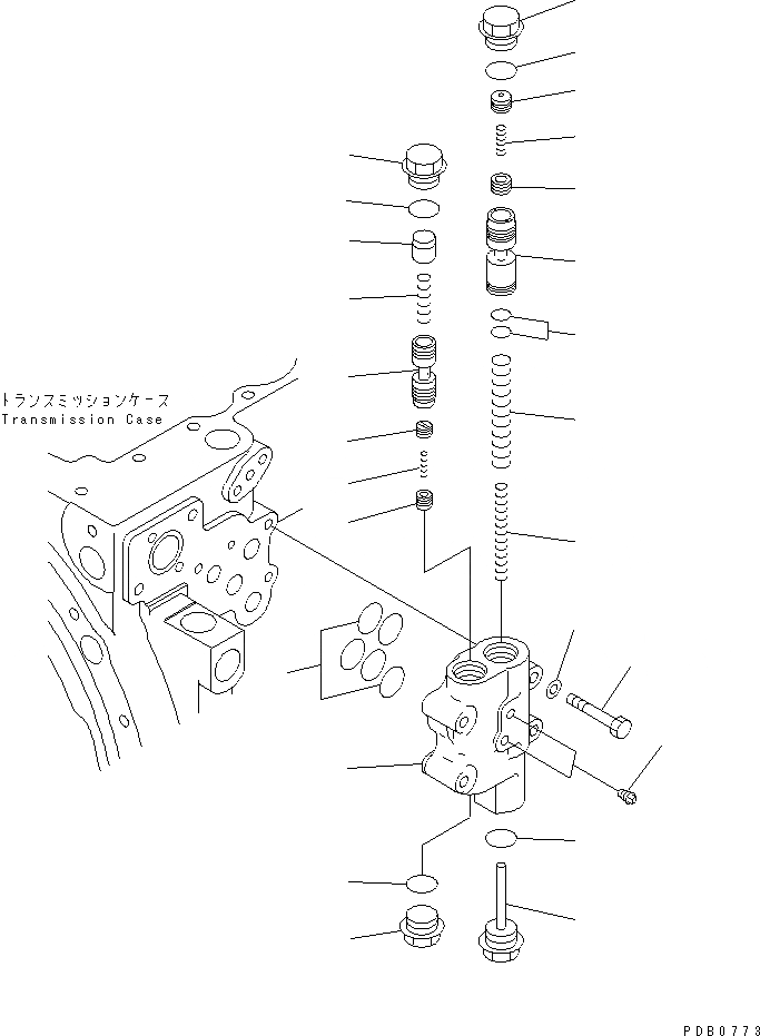 Схема запчастей Komatsu D155A-3 - ТРАНСМИССИЯ (ОСНОВН. РАЗГРУЗ. КЛАПАН) СИЛОВАЯ ПЕРЕДАЧА И КОНЕЧНАЯ ПЕРЕДАЧА