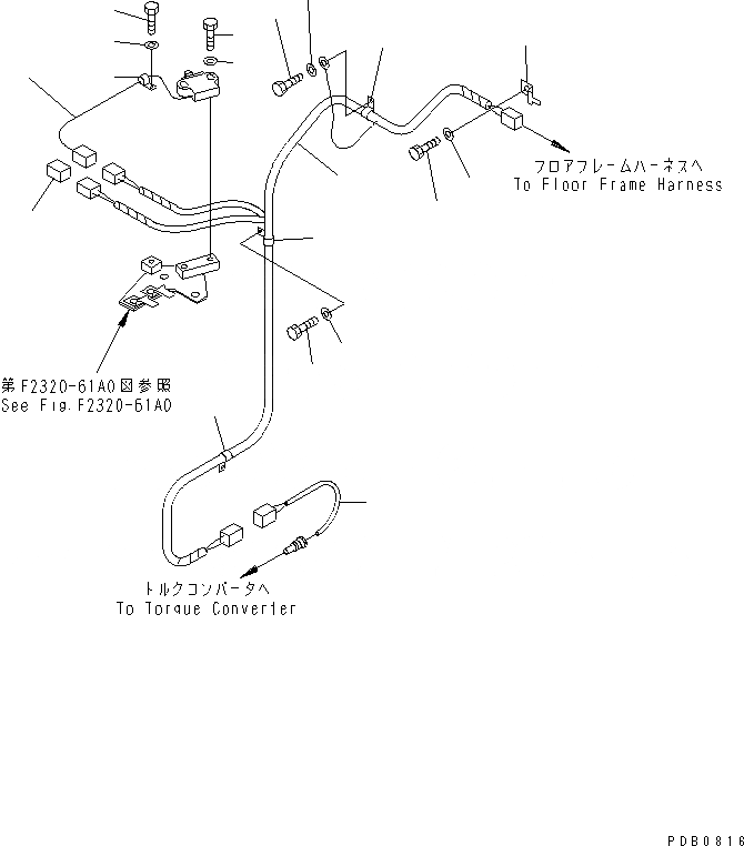 Схема запчастей Komatsu D155A-3 - ЭЛЕКТРОПРОВОДКА (СИЛОВАЯ ЛИНИЯ) (ДЛЯ GAUGE ТИП ПАНЕЛЬ) СИЛОВАЯ ПЕРЕДАЧА И КОНЕЧНАЯ ПЕРЕДАЧА